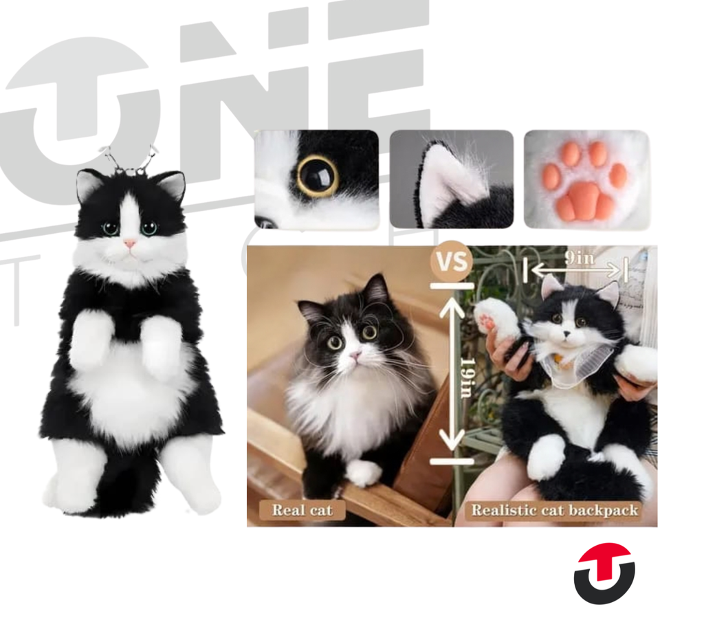 GATO MOCHILA REALISTA