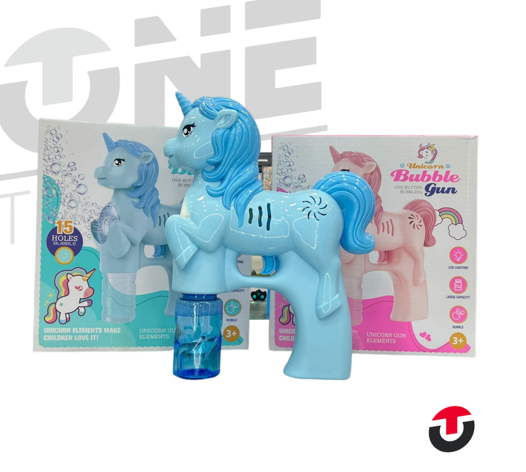 PISTOLA BURBUJAS UNICORNIO